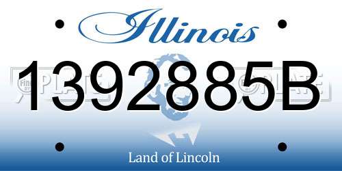 1392885B Illinois License Plate