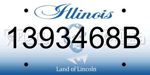 1393468B Illinois License Plate