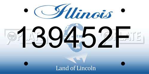 139452F Illinois License Plate