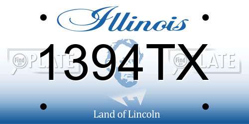 1394TX Illinois License Plate