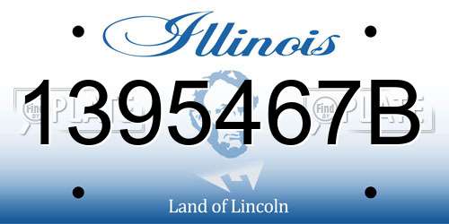 1395467B Illinois License Plate