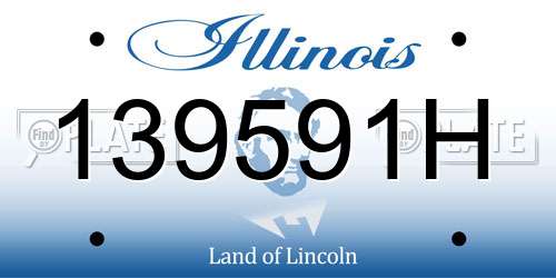 139591H Illinois License Plate
