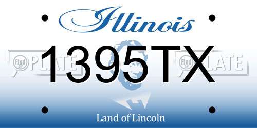 1395TX Illinois License Plate