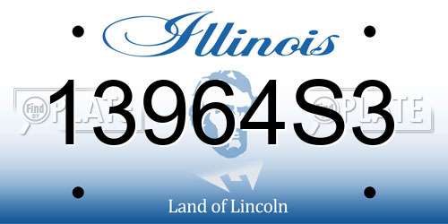 13964S3 Illinois License Plate