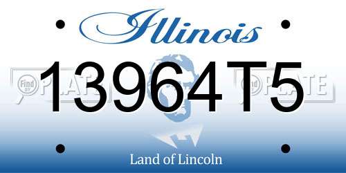 13964T5 Illinois License Plate