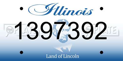1397392 Illinois License Plate