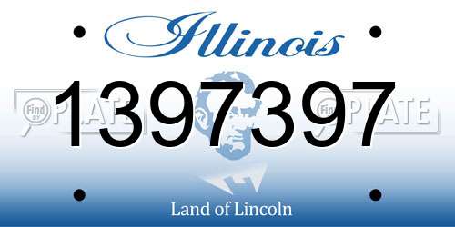 1397397 Illinois License Plate