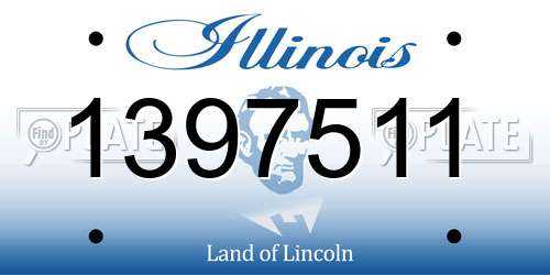 1397511 Illinois License Plate