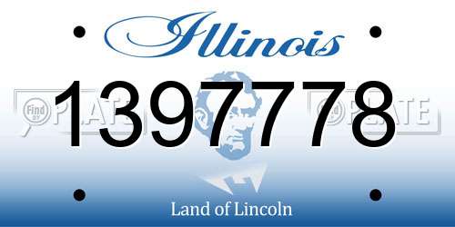 1397778 Illinois License Plate