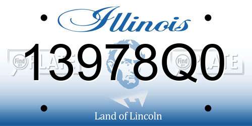 13978Q0 Illinois License Plate