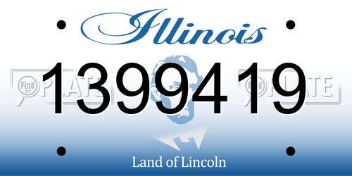 1399419 Illinois License Plate