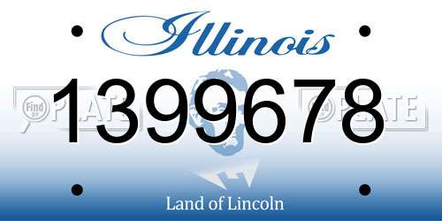 1399678 Illinois License Plate