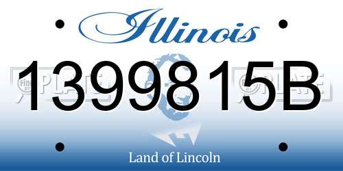 1399815B Illinois License Plate