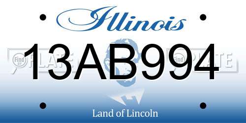 13AB994 Illinois License Plate