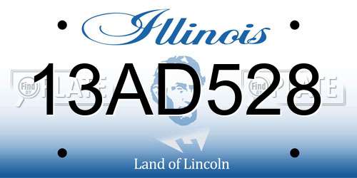 13AD528 Illinois License Plate