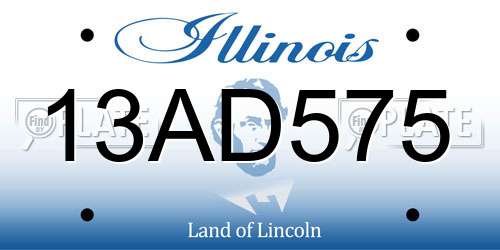 13AD575 Illinois License Plate