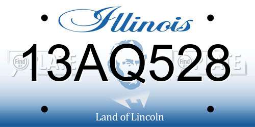 13AQ528 Illinois License Plate