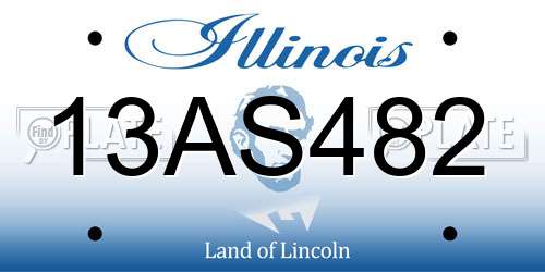 13AS482 Illinois License Plate