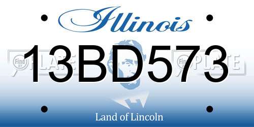 13BD573 Illinois License Plate