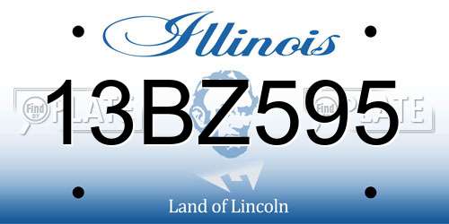 13BZ595 Illinois License Plate