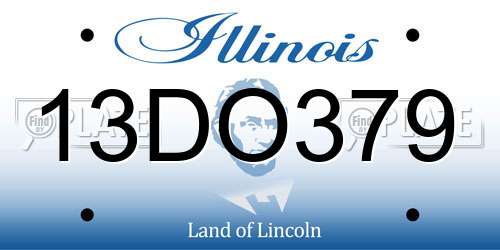 13DO379 Illinois License Plate