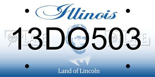 13DO503 Illinois License Plate