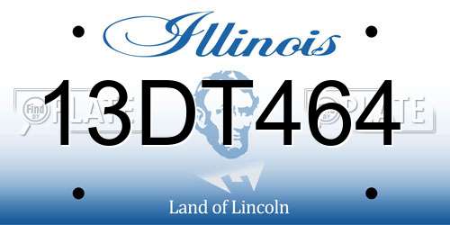 13DT464 Illinois License Plate