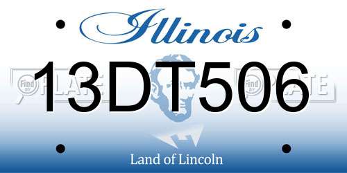13DT506 Illinois License Plate