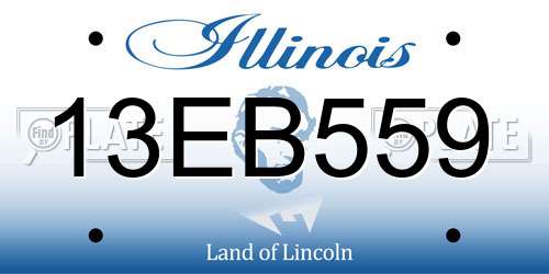 13EB559 Illinois License Plate
