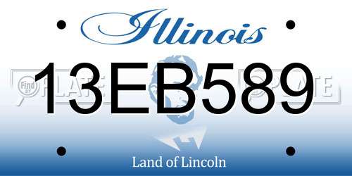 13EB589 Illinois License Plate