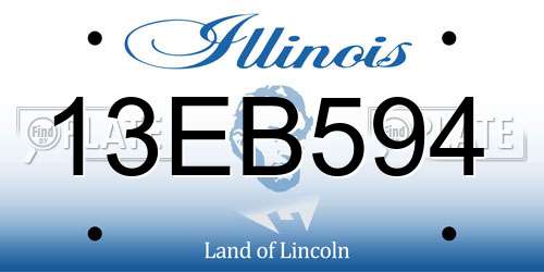 13EB594 Illinois License Plate