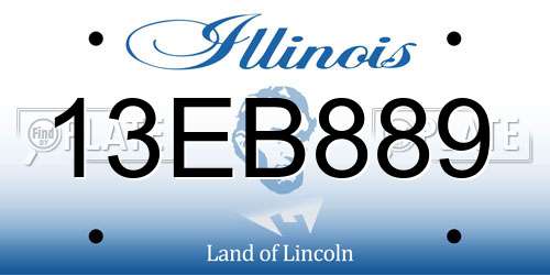 13EB889 Illinois License Plate