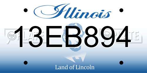 13EB894 Illinois License Plate