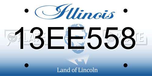 13EE558 Illinois License Plate
