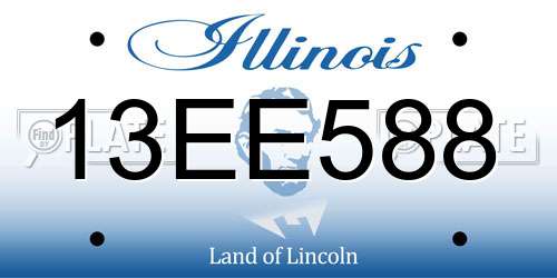 13EE588 Illinois License Plate