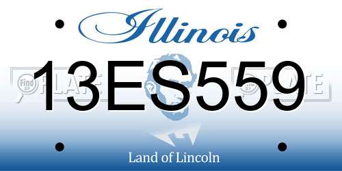 13ES559 Illinois License Plate