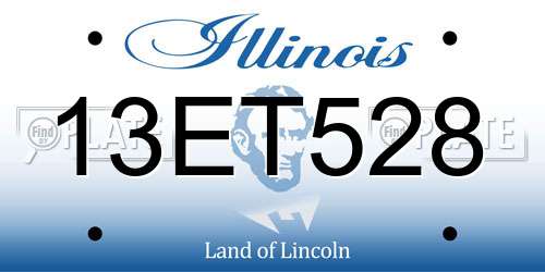 13ET528 Illinois License Plate
