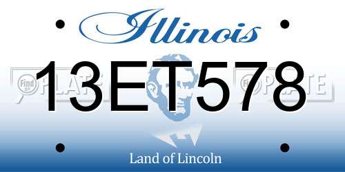 13ET578 Illinois License Plate