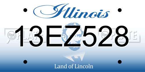 13EZ528 Illinois License Plate