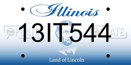 13IT544 Illinois License Plate
