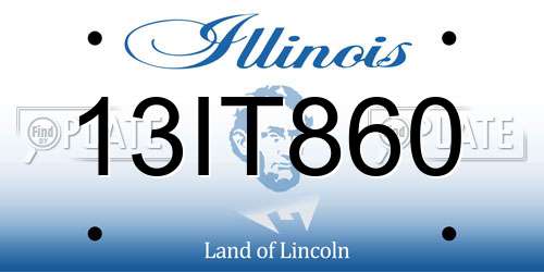 13IT860 Illinois License Plate