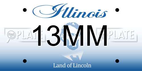 13MM Illinois License Plate