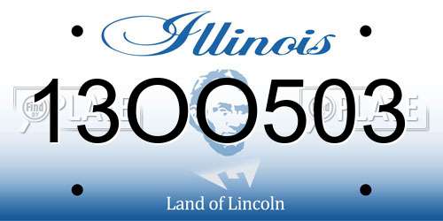 13OO503 Illinois License Plate