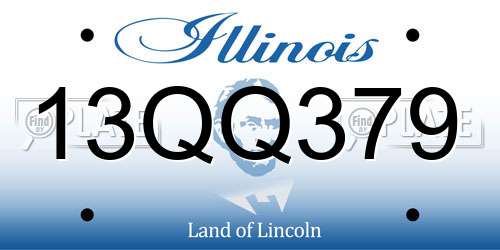 13QQ379 Illinois License Plate