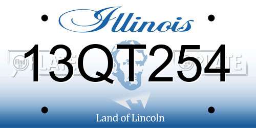 13QT254 Illinois License Plate