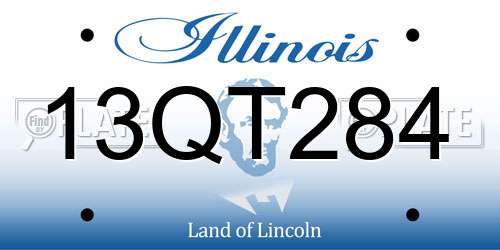13QT284 Illinois License Plate