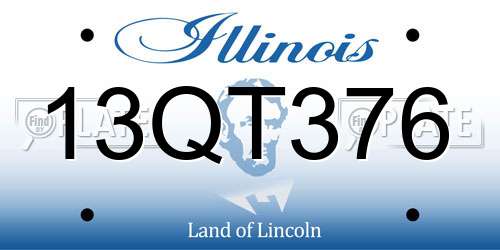 13QT376 Illinois License Plate