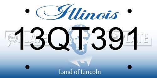 13QT391 Illinois License Plate