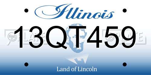 13QT459 Illinois License Plate