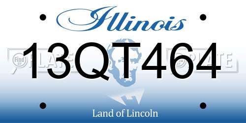 13QT464 Illinois License Plate
